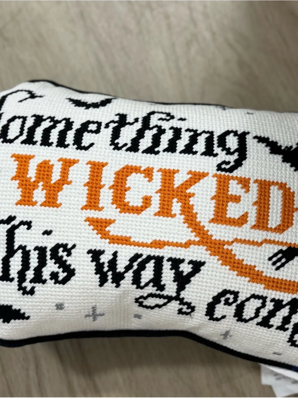 Halloween Wicked Orange and Black Decorative Pillow by